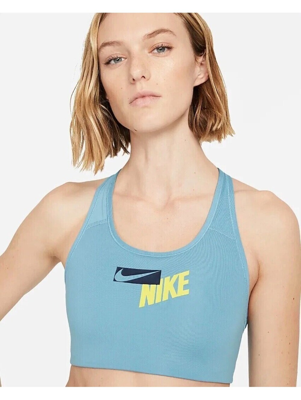 Nike Women's Logo Racerback Medium Impact Sports Bra Size Small